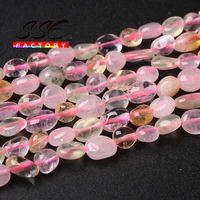 8 10mm irregular colorful crystal quartz beads natural stone beads strand 15 inches for jewelry making diy bracelet necklace