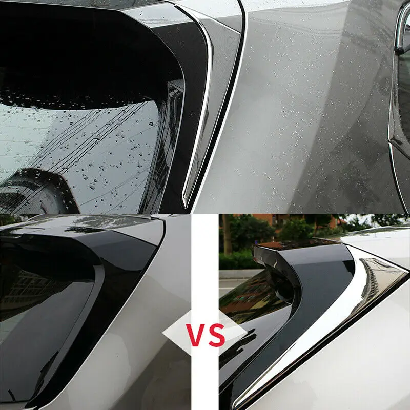 

Rear Tail Door Window Spoiler Strip Trim Side Window Triple-cornered Beveled Cover for Lexus UX 200 250H 260H 2019 2020