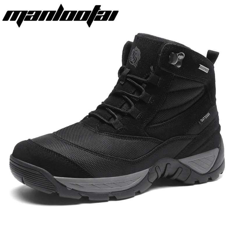 

Military Tactical Combat Boots Men Genuine Leather Special Force Tactical Trekking Camping Mountaineering Winter Work Shoes 47