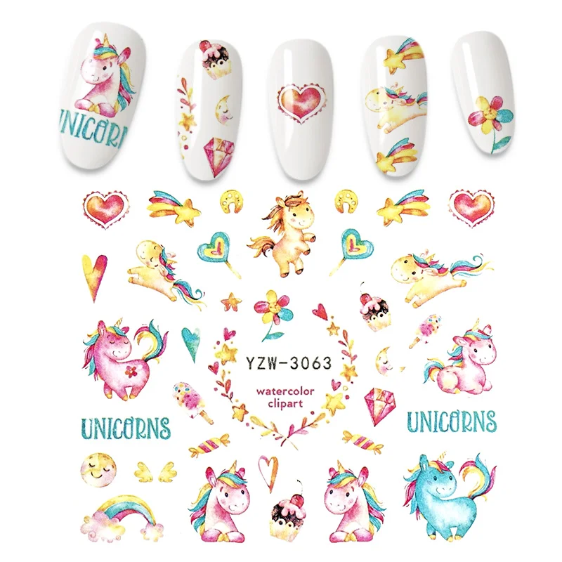 

1 piece Stickers for nails Butterflies and animals Simple Stickers for manicure DIY nails sticker nail foil