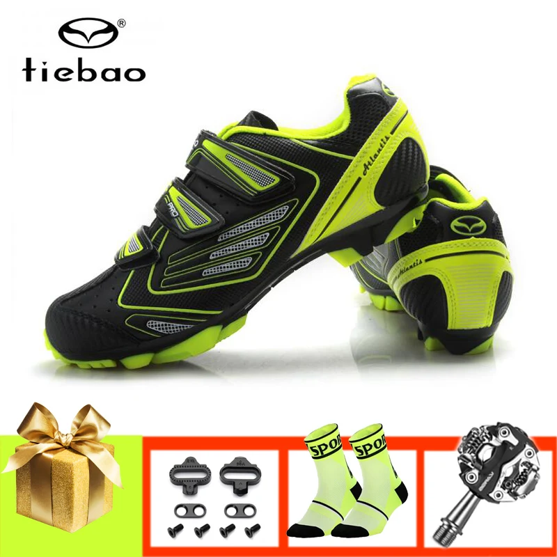 

Велосипедная обувь Tiebao для мужчин и женщин, Спортивная дышащая обувь для горных велосипедов, с педалями Spd, уличные кроссовки для горных велосипедов с самоблокировкой