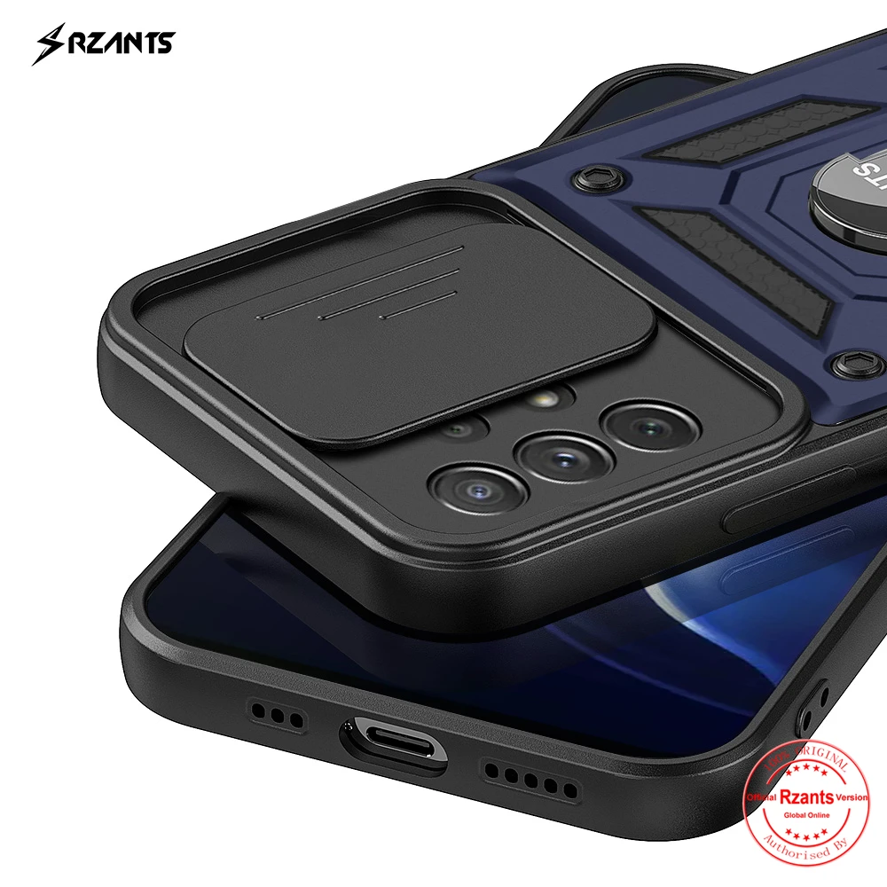 

Rzants For Samsung Galaxy A52 A72 A22 4G 5G Case Shockproof 360 Rotation Ring Holder Hard Casing Lens Protection Military Cover