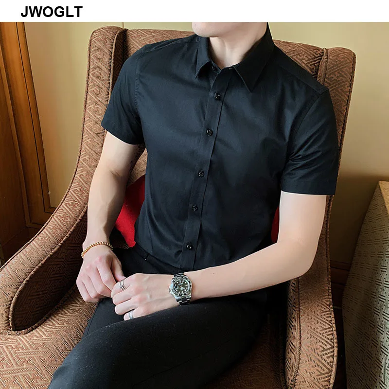 Рубашка мужская хлопковая приталенная на пуговицах модная Повседневная блуза с