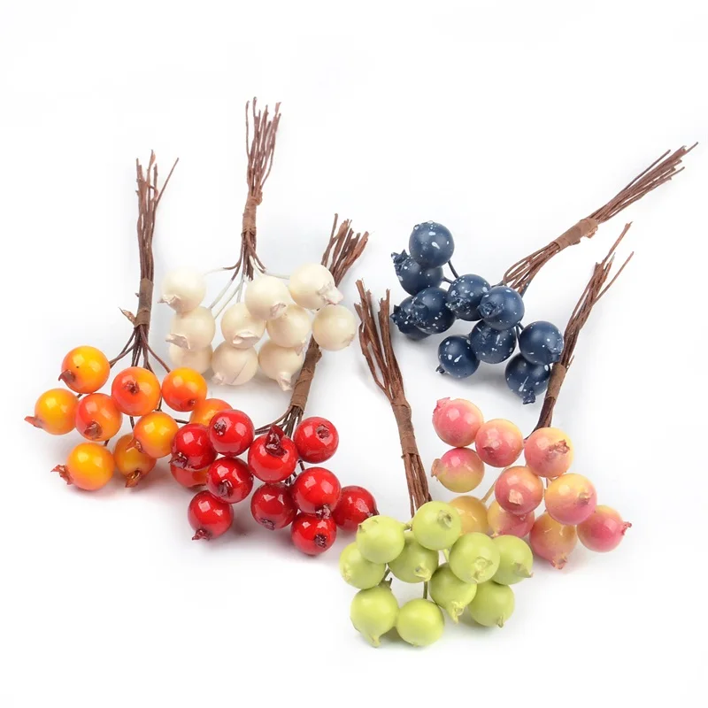 20pcs Pearl Plastic Stamens Artificial Small Berries For Wedding Party Decoration diy Christmas Tree Craft Handcraft  Wreath images - 6