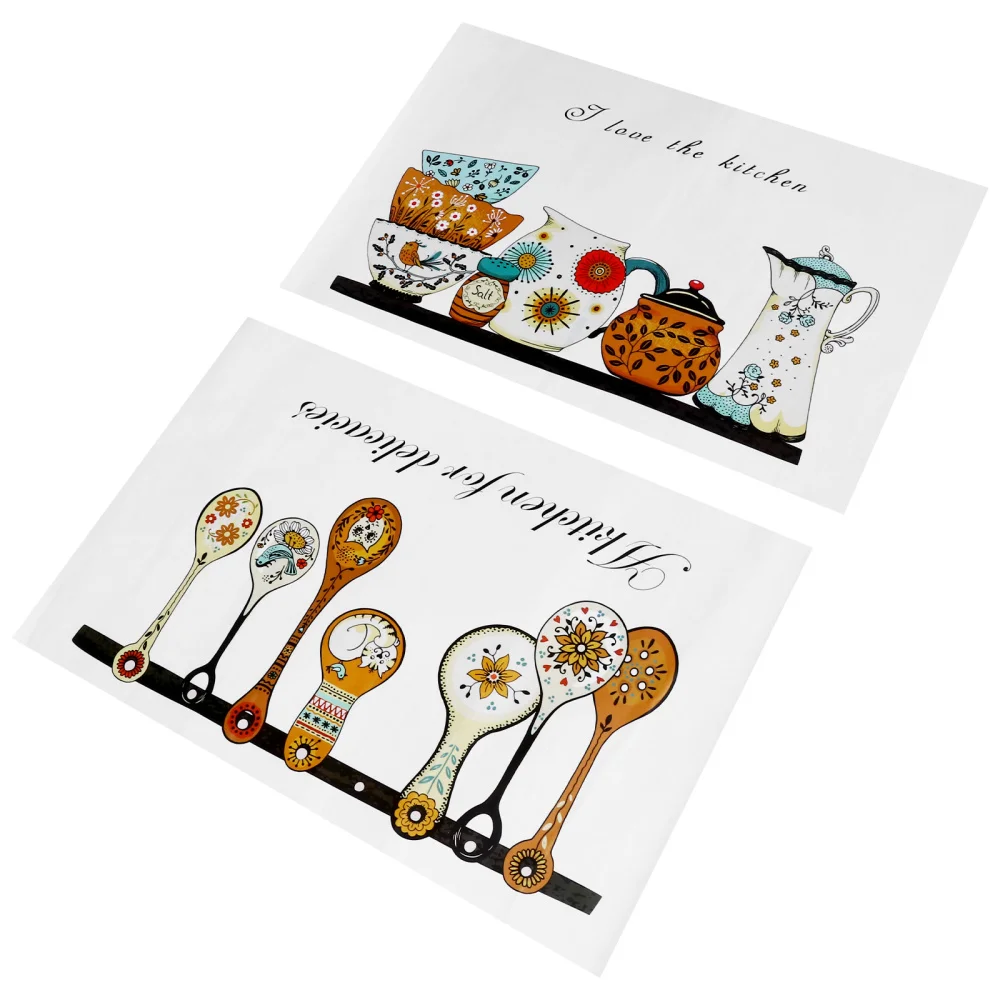 

2 Sheets Kitchen Wall Sticker Waterproof Wall Decal Oil Resistant Tile Stickers
