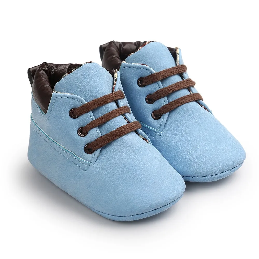 neue fruhling/Herbst младенец мальчик Weiche Sohle PU Leder Erste Wanderer Krippe Schuhe 0-18 Monate nicht-slip Schuhe Kripp