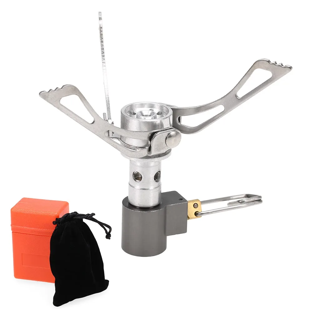 Lixada 45 г 3000 Вт супер легкая газовая плита Мини карманная Складная для кемпинга