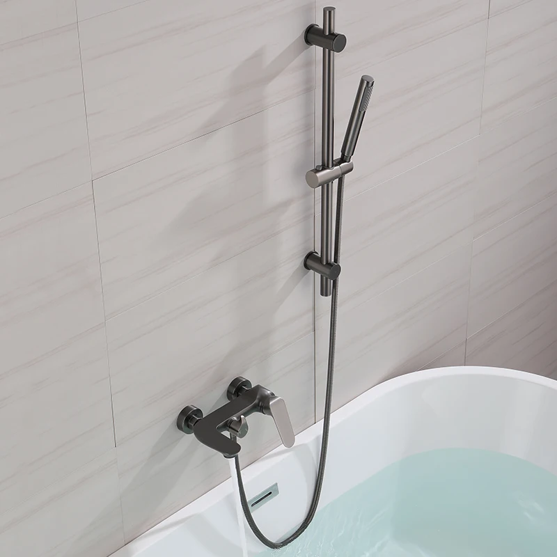 Смеситель для ванны настенный кран с одной ручкой тройной горячей и холодной