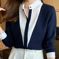elegant womens clothing long sleeve women patchwork shirts casual blouses ladies office tops 2022 spring autumn blusas y camisas