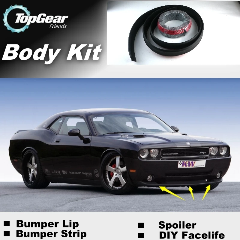 Дефлектор губ бампера для Dodge Charger 2006 ~ 2020 юбка переднего спойлера вентиляторов