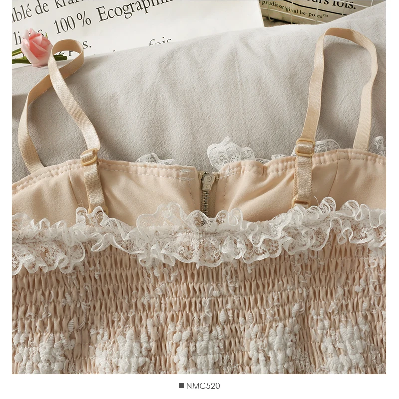 

2021 New Party Dinner Mesh Net Lace Sexy Vests Tops Ladies Girls Slim Sexy FZ483 Black Apricot Suspender Straps Bra Crop Tops