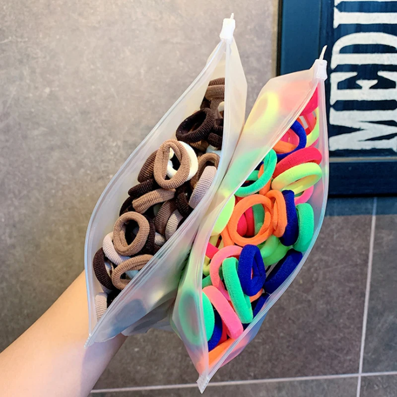 Эластичные резинки для волос девочек 50 цветов Детская резинка цветная маленькая