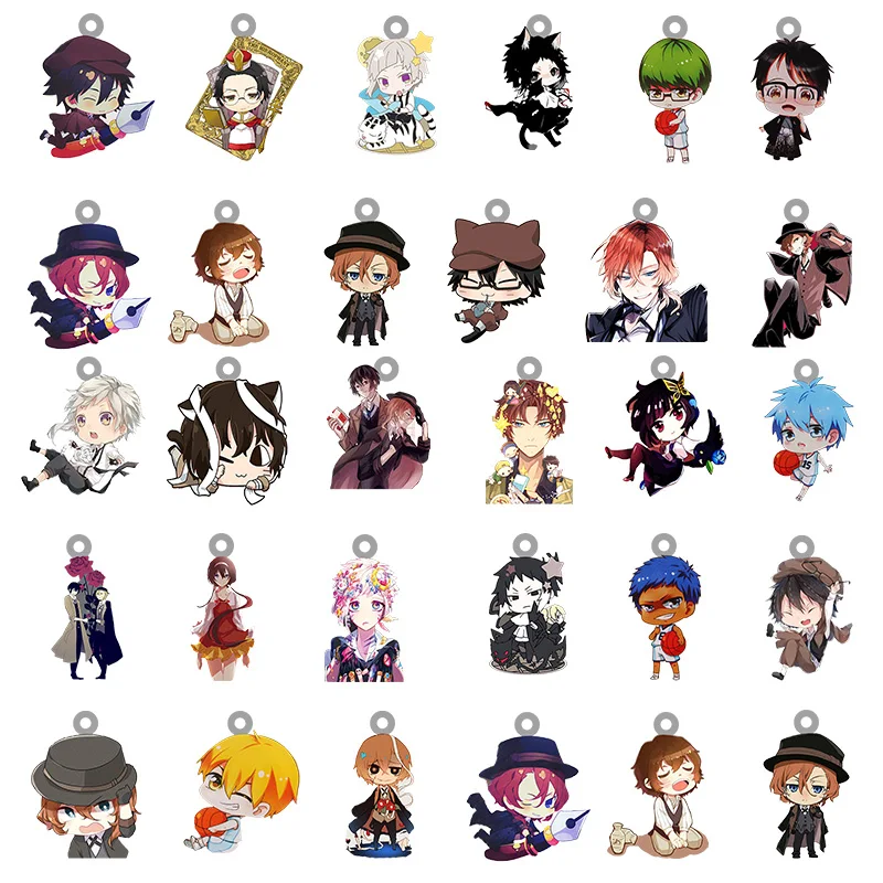 

Bungo Stray Dogs Acrylic Anime Small Charms Pendants For Q Version Jewelry Making Animation Peripheral Epoxy Resin Accessories