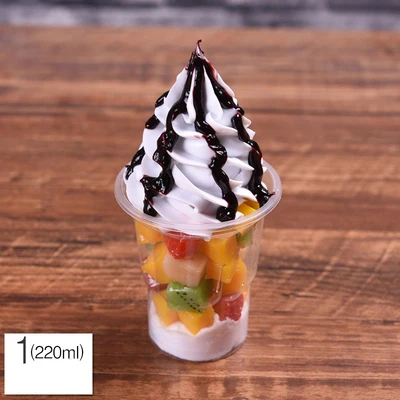Моделирование Сливочное мороженое с сиропом образец фруктового Sundae модель поддельные для сливочного мороженого реквизит коробка для демонстрации камней в витрине искусственные sundae формы