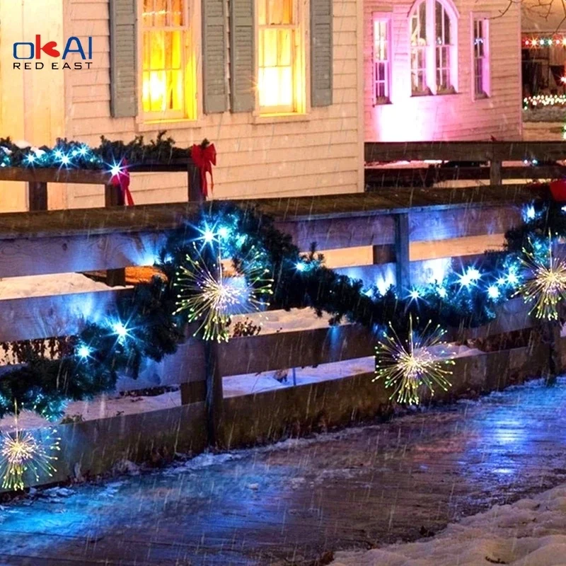 

Street Lighting solar Outdoor Waterproof led Meteor Shower LED String Light holiday Tree garden decorative garland lamp