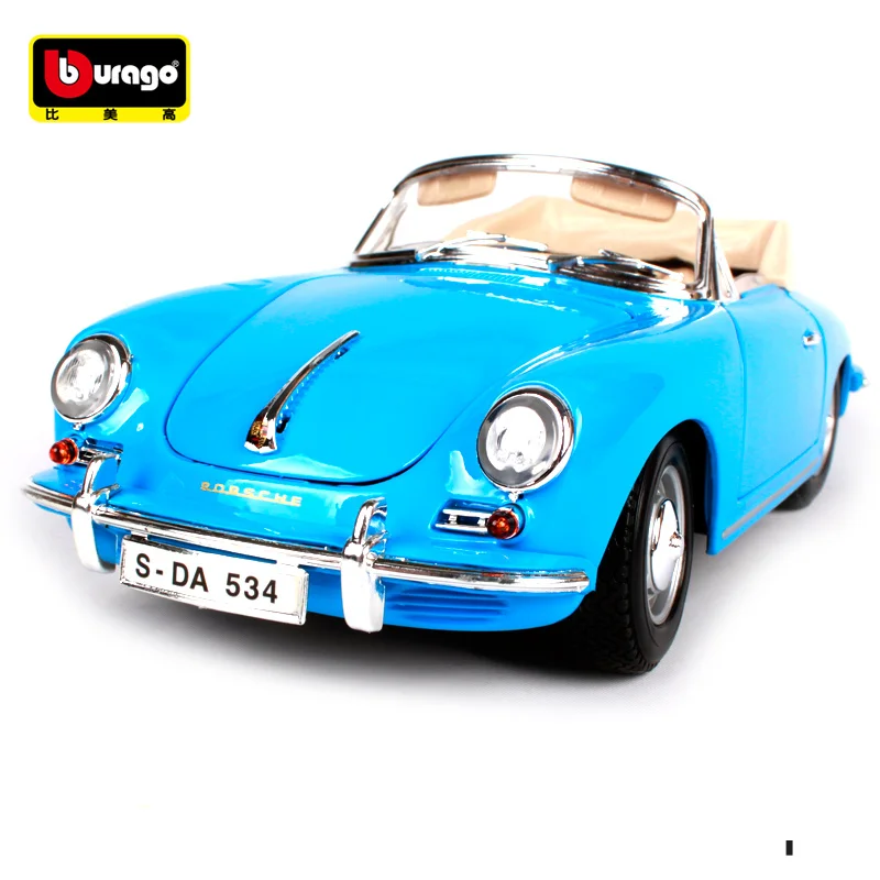 Bburago 1:18 Porsche 356B кабриолет (1961) Винтаж машины литья под давлением Модель игрушечных