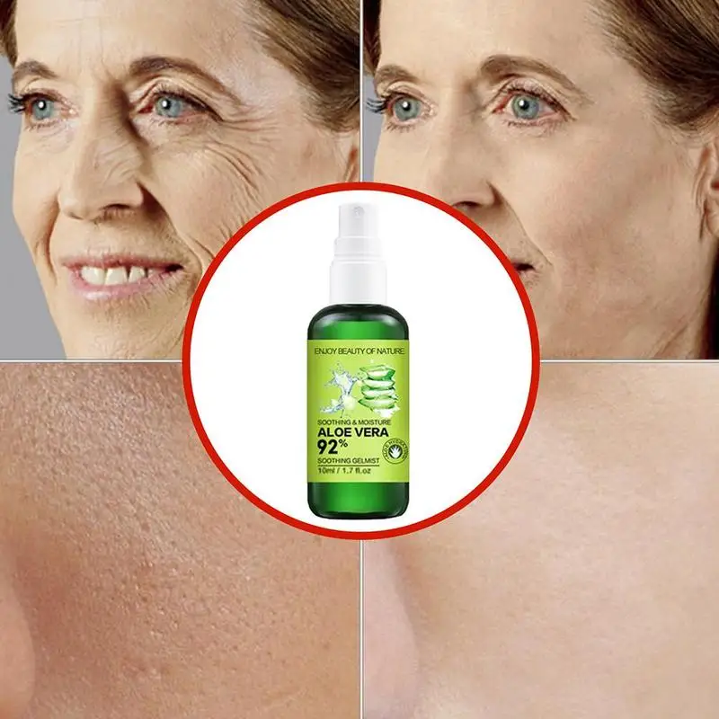 

Aloe Soothing Moisturizing Spray Oil Control Anti Collagen Moisturizing Hyaluronic Acid Essence Anti-aging Z9F4