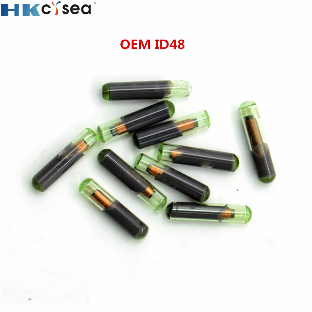 HKCYSEA 10/20/50/100 шт./лот ID48 TP08 стеклянный транспондер чип OEM ключи чипа для KD X2 VVDI ключ
