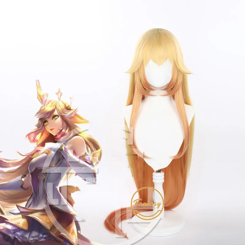 Длинные волосы для косплея LOL Soraka ролевые игры термостойкие синтетические