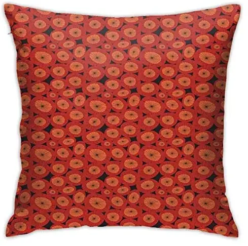 

Pooizsdzzz Personalized Abraction Doodle Simpliic Dande Flowers Abract Nature Growth n Decorative Pillow Cover Printed Zipper