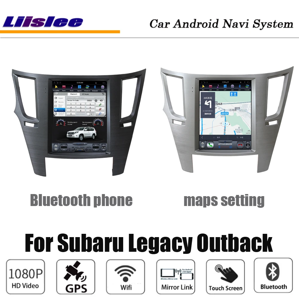 Вертикальный автомобильный стерео экран Tesla для Subaru Legacy Outback Carplay GPS навигационная