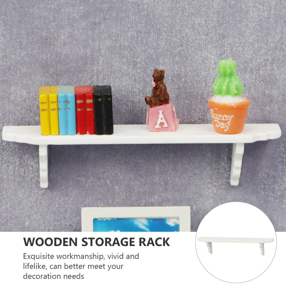 

1pc Mini Storage Rack Model Mini House Decorative Mini Furniture Adornment