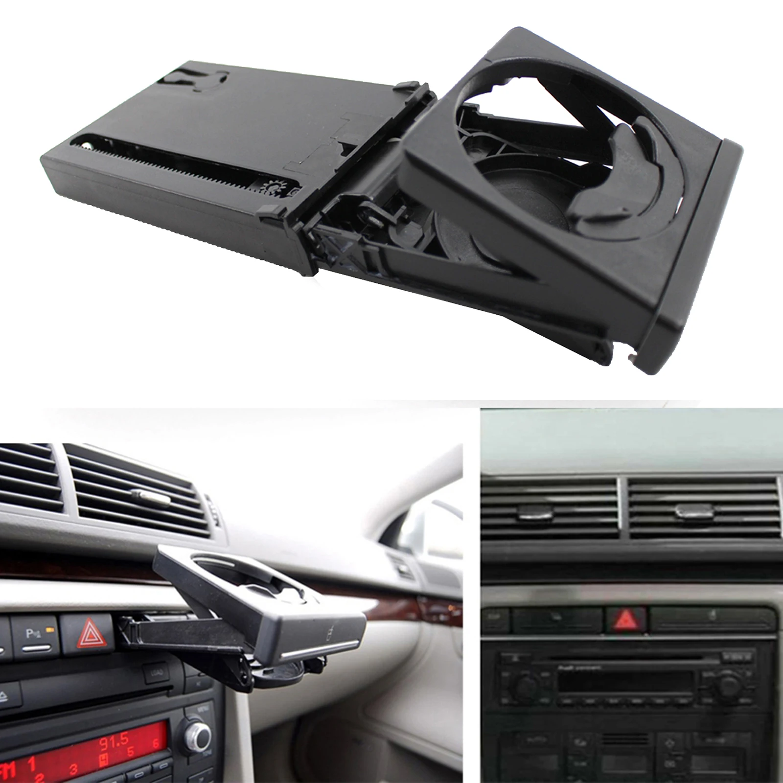

Car Dash Dashboard Cup Holder Folding Fits for Audi A4/B6/B7 2002-2008