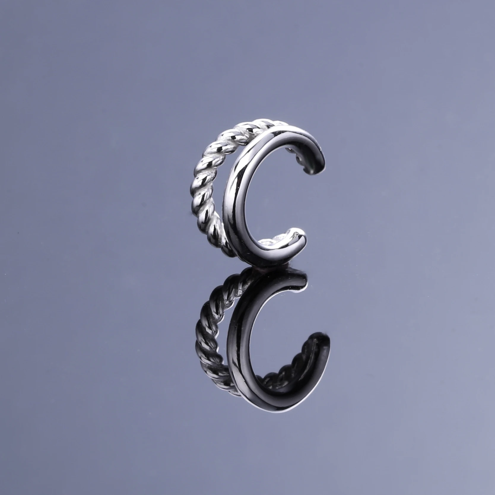 В форме сердца Love 100% 925 пробы серебро плотная радиальные уха манжеты Earcuff для Для