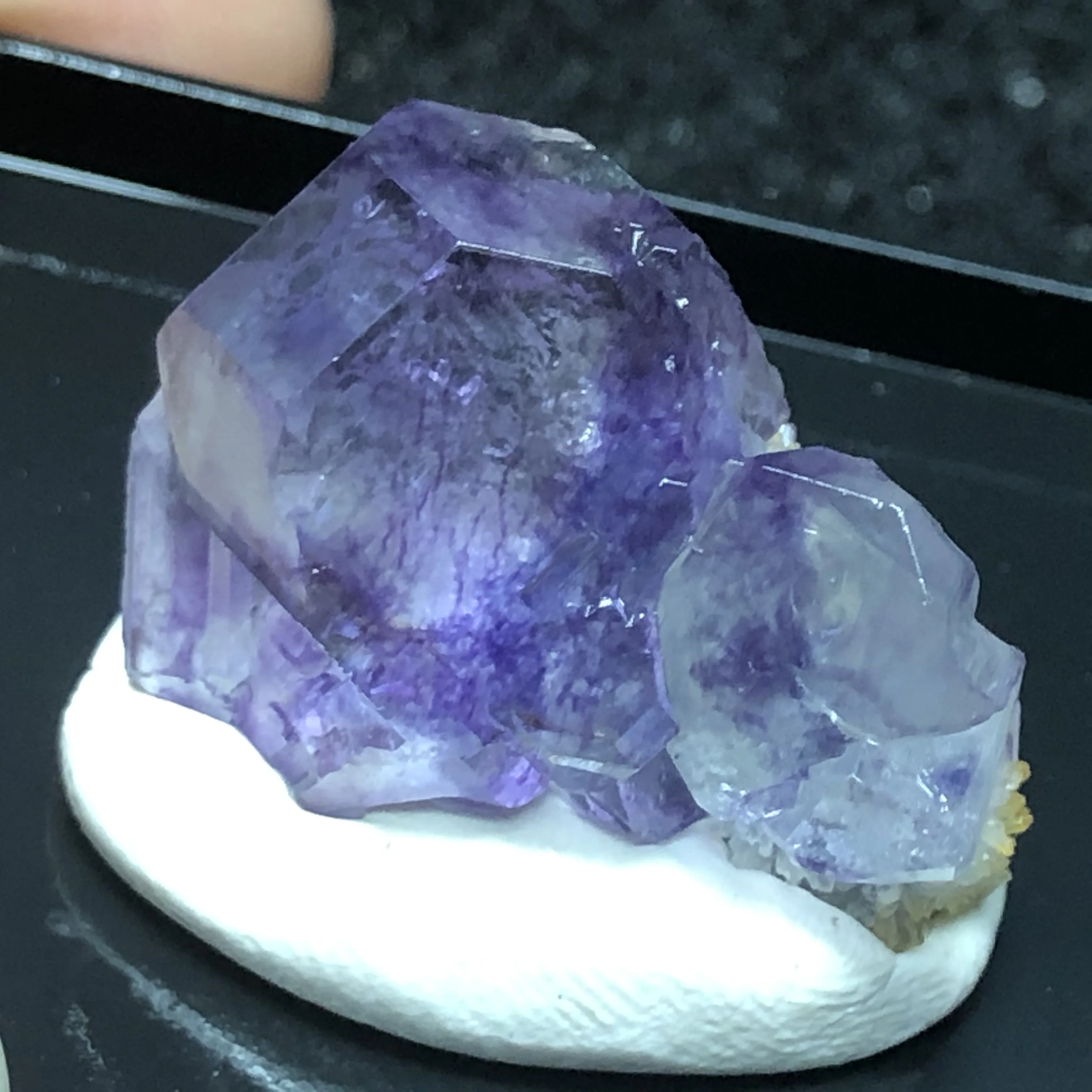 

8,2 gNatural редкий фиолетовый флюорит кластер минеральных учебный образец с украшением в виде кристаллов лечебный Кристал, Кварц Камень Декор д...