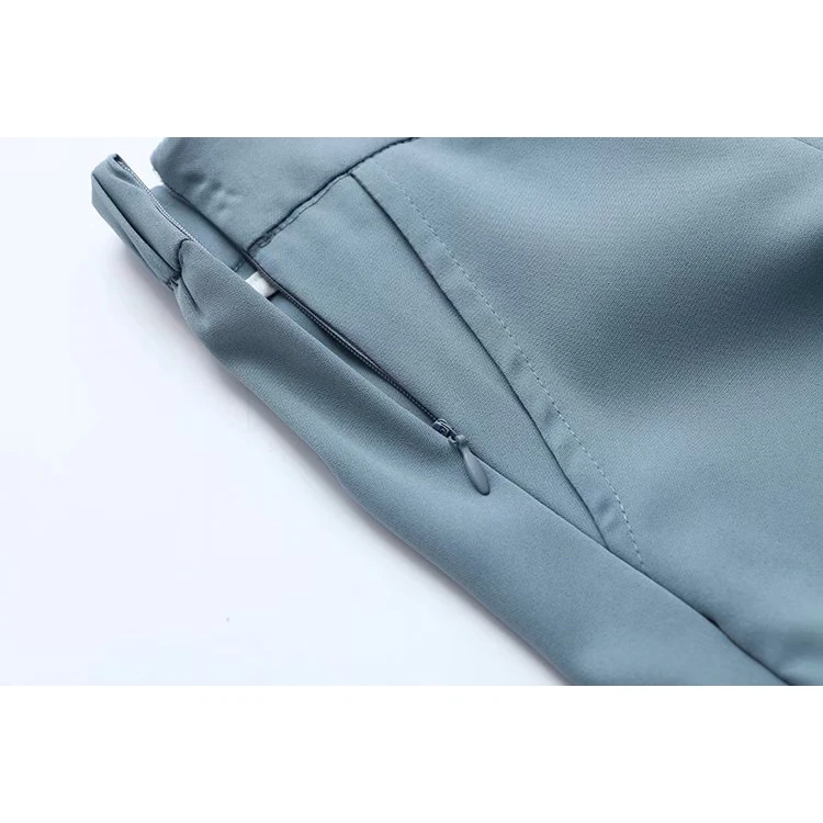 

Plus Size Elastic Waist High Waist Women Pants Female Wide Leg Elegant Chiffon Ankle Trousers Simple Fashion Officewear