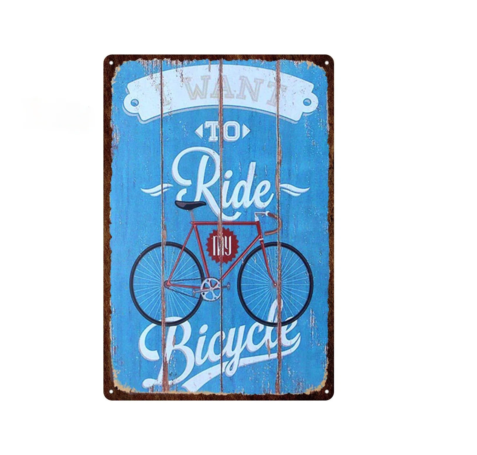 

Bicycle Metal Poster Retro Bicycle Travel France Tin Sign Poster Tin Signs Garage Wall Decorative Plates Home Decor