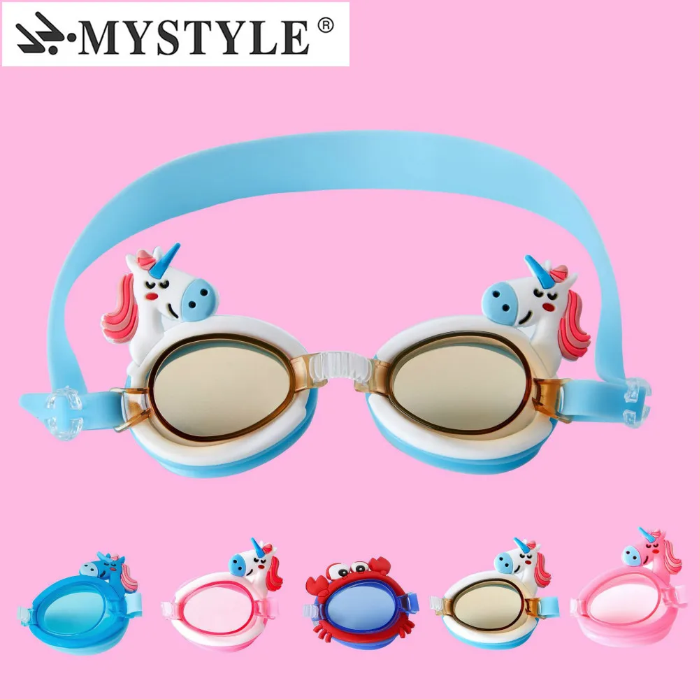 От 3 до 7 лет детские очки с мультяшными животными цветные водонепроницаемые анти
