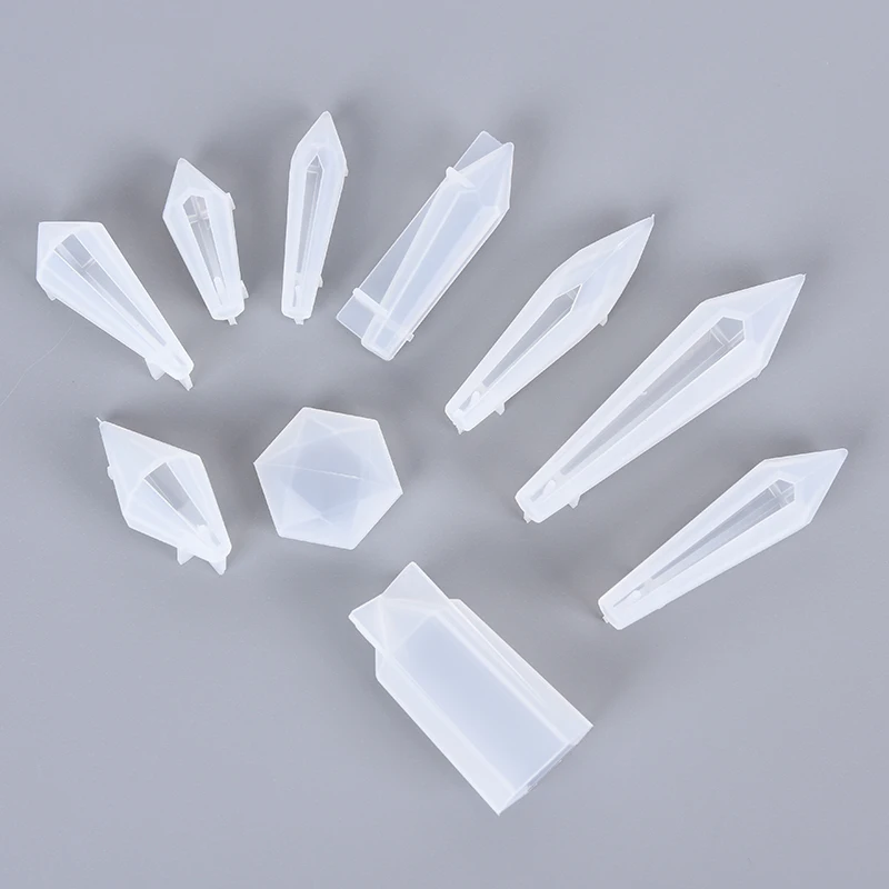 

Transparent Silicone Mould For Jewelry DIY Crystal Pendulum Mold Epoxy Resin Molds Dried Flower Resin Decorative Craft