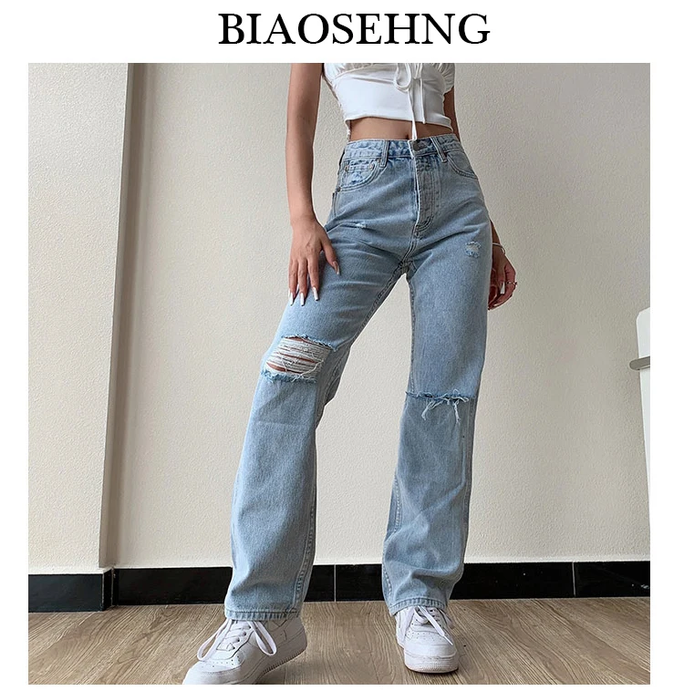

Pants Female Women's Jeans Large Size Boyfriend Jean Women Jeans y2k Pants High Waist Mom Ripped Jeans 2021 Stright Trousers