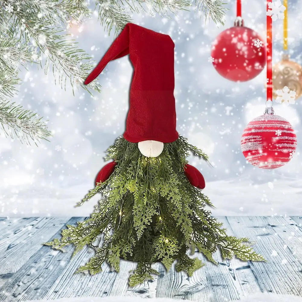 

Новогодняя елка с длинными ногами карликовые украшения светодиодные огни Праздничные украшения елка для дома Рождественская вечеринка T1N7