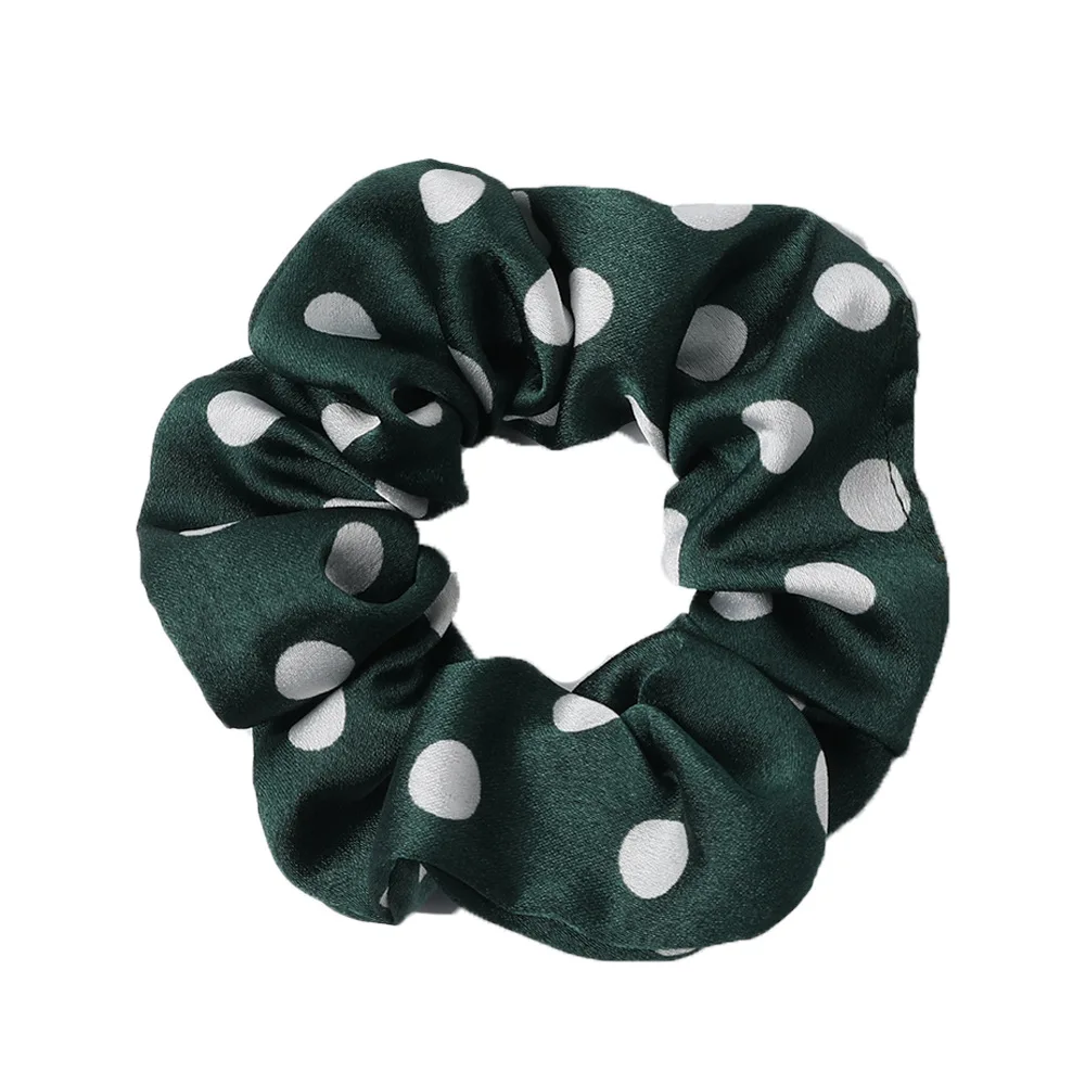 Новогодние женские резинки для волос в горошек ретро стиль Корейская резинка