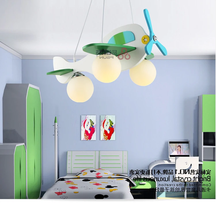 

Modern Cartoon Luminaire Lamparas Aircraft Pendant Child Bedroom Lamp lampen industrieel