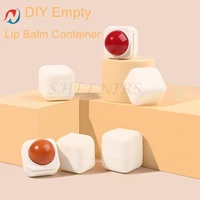 12pcs 7ml empty square shape rubber finishes lip balm ball 7g cute macaron color lip balm container for diy lipstick samples lip