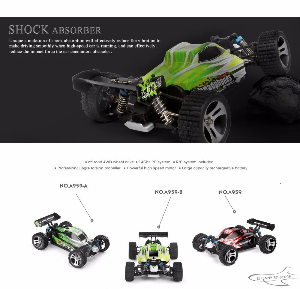 WLtoys A959-B 70 км/ч пульт дистанционного управления Радиоуправляемый скоростной гоночный автомобиль высокоскоростной автомобиль внедорожный завод прямая Лучшая цена Модернизированный Радиоуправляемый автомобиль