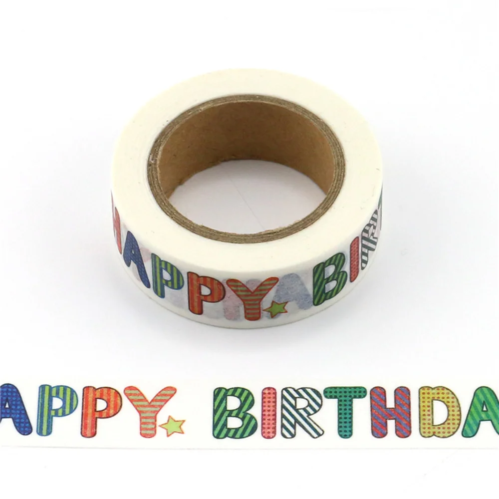 15 мм X 10 м милые Lotkawaii фрукты еда Животные декоративные васи клейкие ленты DIY Скрапбукинг маскирующая бумажная лента школьные офисные принадлежности - Цвет: B225