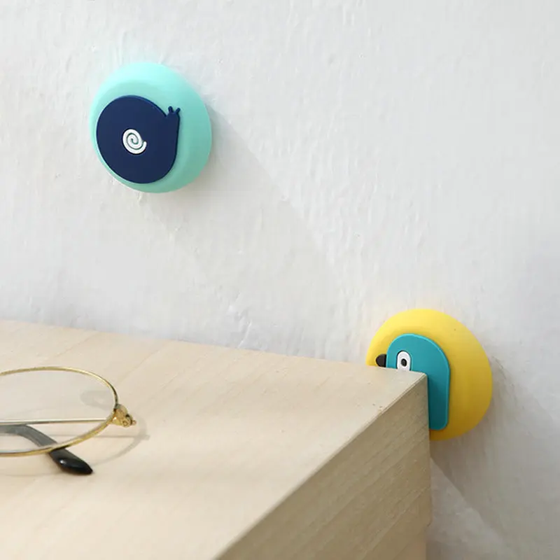 1x мультяшный амортизатор дверная пробка силиконовые самоклеящиеся настенные