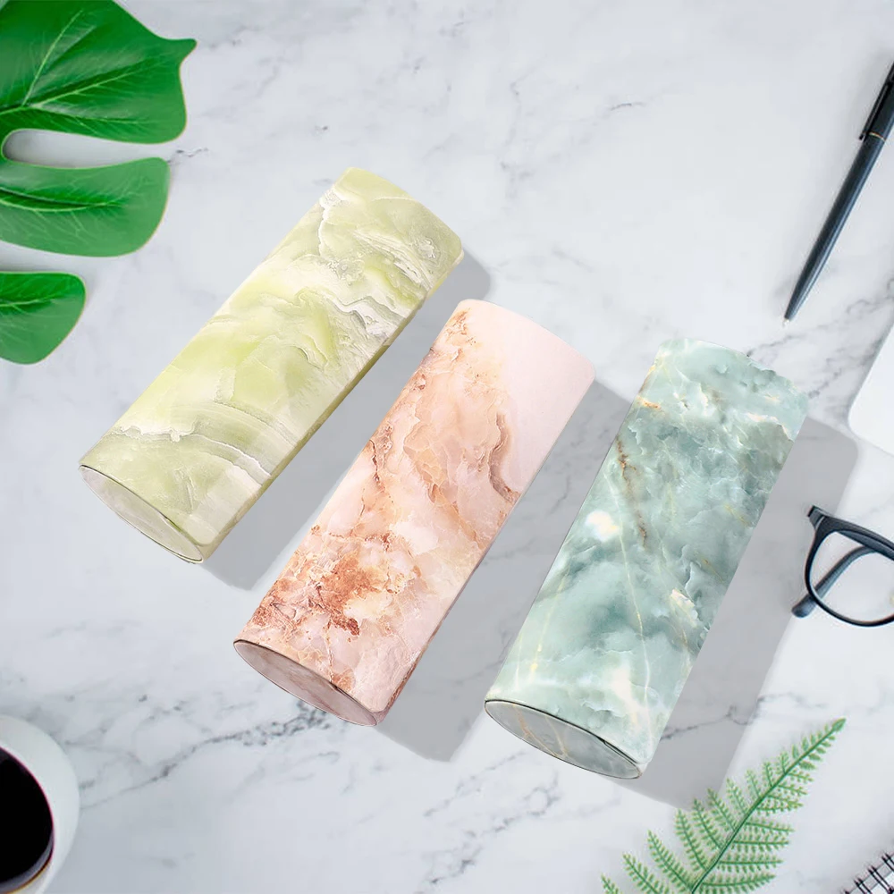 

Portable Candy Colors Marbled Striped Magnet Glasses Case Eyewear Protector Box Travel Glasses Container Eyewear Accessories