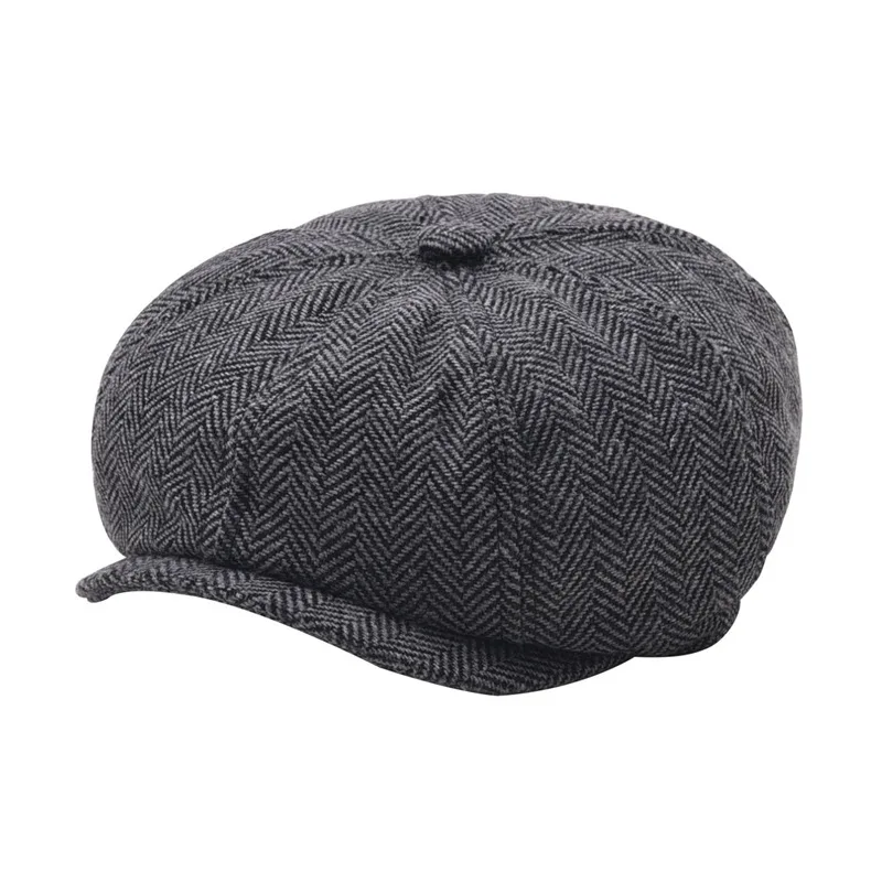 

Mens Newsboy Cap Cotton Hat Vintage Felt Short Brim Summer Autumn Classic Style Woman Fashion Stylish Hat