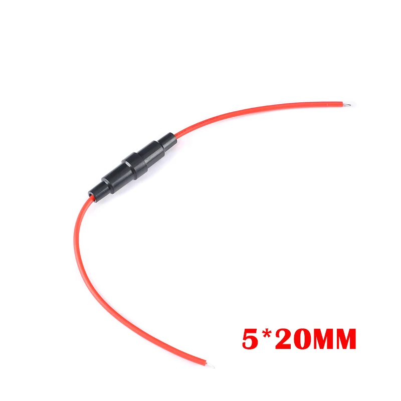 

5 шт., встроенный трубчатый держатель предохранителя типа AGC, 250 В, 15 А, 22AWG для стеклянного предохранителя 5X20 мм, 6X30 мм, поставки электрооборудования