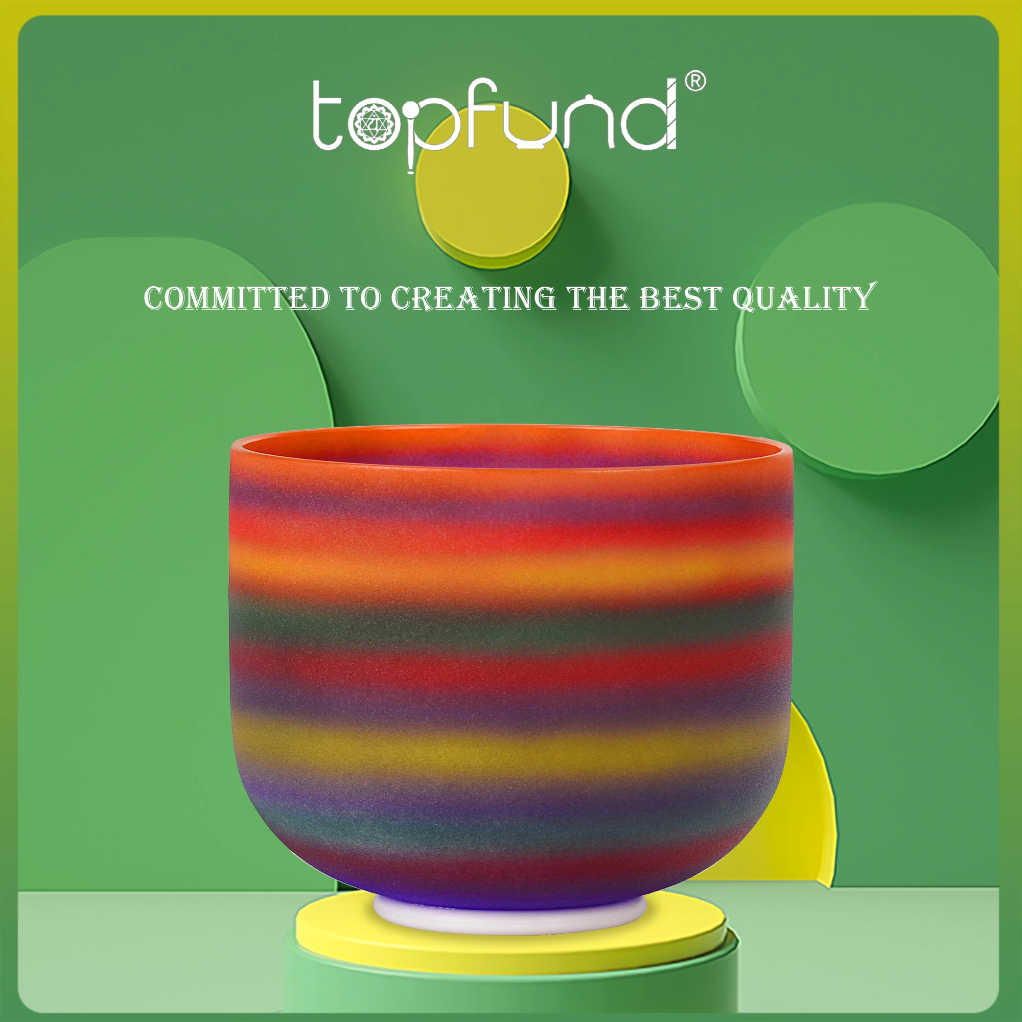 Радужная кварцевая Хрустальная Поющая чаша topфонд 8 дюймов для заживления с