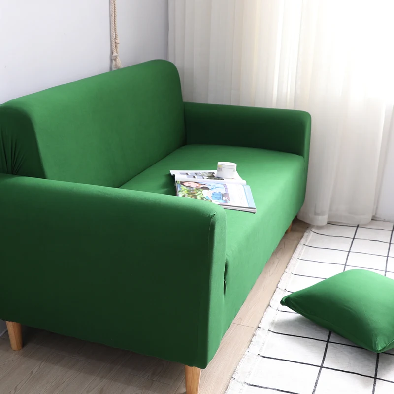 Темно-зеленое полиэстерное покрытие для дивана эластичные диванные подушки