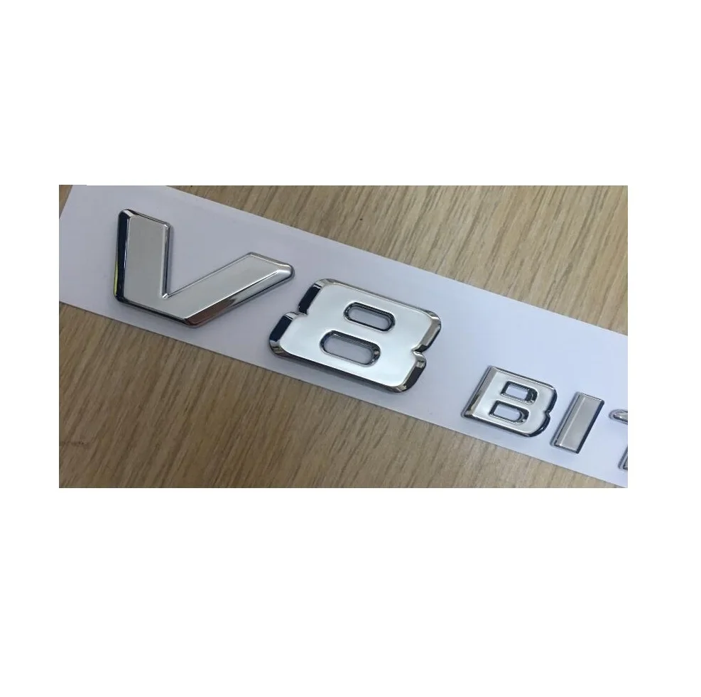 Хромированная матовая блестящая черная красная эмблема V8 BITURBO V8BITURBO с буквами для