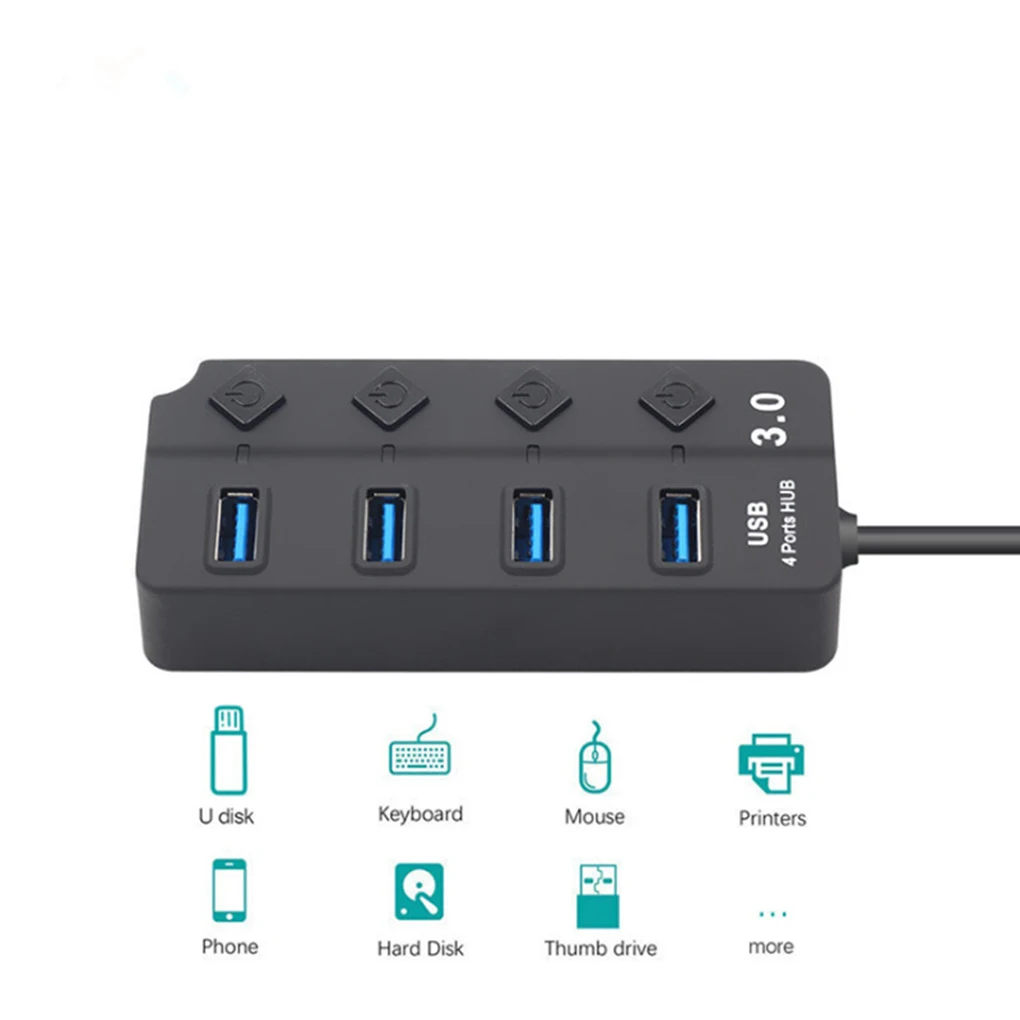 USB 3 0 концентратор разветвитель 4 порта Высокоскоростной индивидуальный
