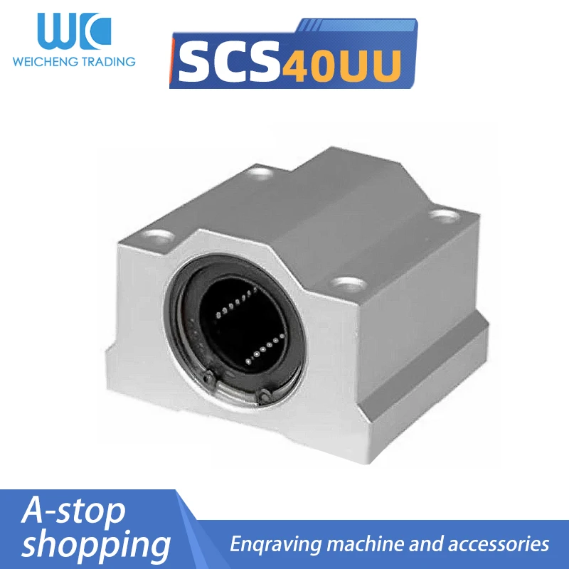 

1pc SC40UU SCS40UU Linear motion ball bearings cnc parts slide block bushing for 40mm linear shaft guide rail CNC parts