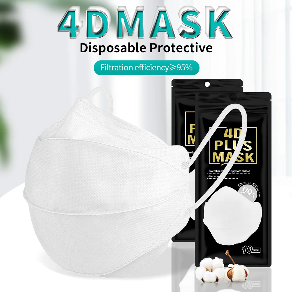 4d-mascarilla FPP2 Homologada 4-слойная респираторная защитная маска для лица CE KN95 маски негра